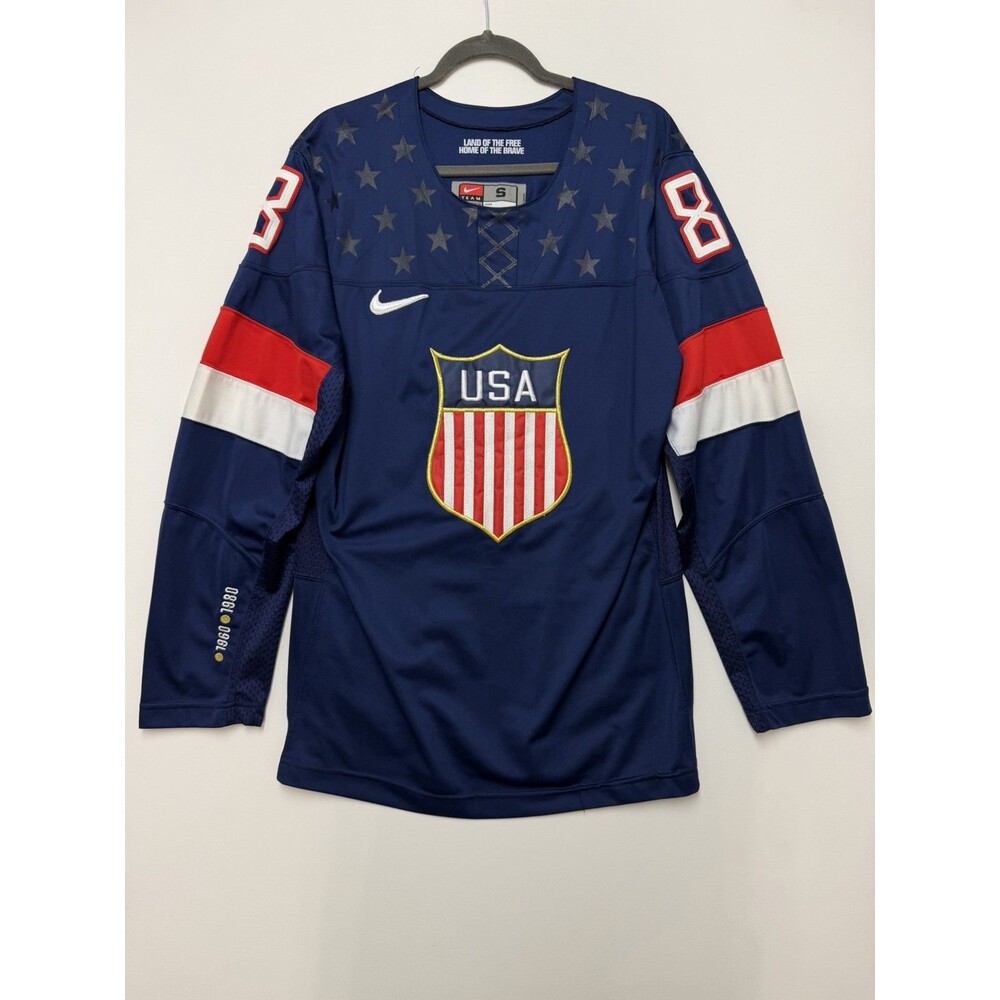 Nike 2014 Olympic Sochi USA Hockey Team Jersey Mens Small Joe Pavelski #8